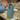 Carafe vase ceramique bleu